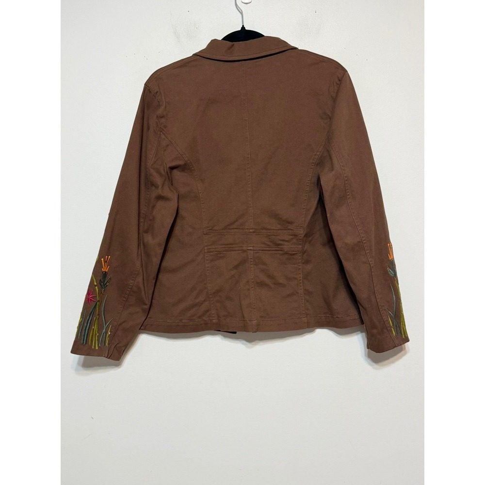 Vintage Artsy Boho Fairycore Embroidered Jacket Womens Size Large Meadowcore - Picture 5 of 7